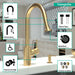 hansgrohe Talis S?? HighArc Kitchen Faucet, 2-Spray Pull-Down, 1.5 GPM, brushed gold optic - view 3