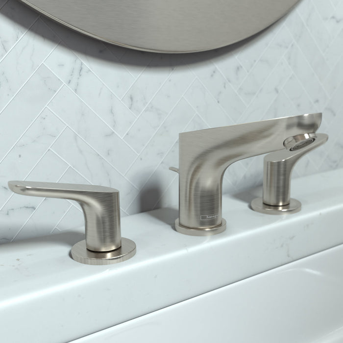 hansgrohe Focus Widespread Faucet 100 with Pop-Up Drain, 1.2 GPM, brushed nickel - view 2
