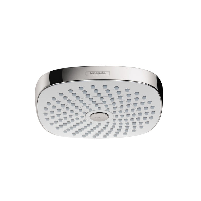 hansgrohe Croma Select E Showerhead 180 2-Jet, 1.8 GPM, white chrome