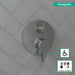 hansgrohe Ecostat Pressure Balance Trim S with Diverter, brushed black chrome - view 3