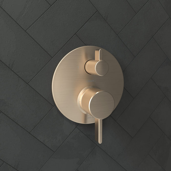 hansgrohe Ecostat Pressure Balance Trim S with Diverter, brushed bronze - view 2