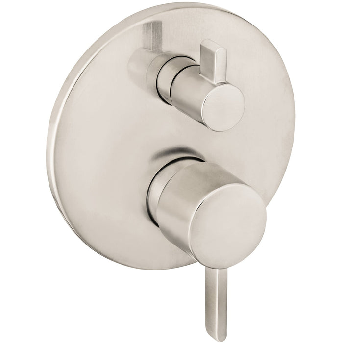 hansgrohe Ecostat Pressure Balance Trim S with Diverter, brushed nickel