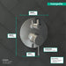 hansgrohe Ecostat Pressure Balance Trim S with Diverter, chrome - view 4