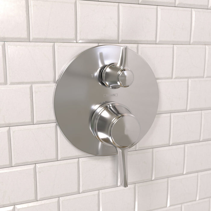 hansgrohe Ecostat Classic Pressure Balance Trim with Diverter, Round