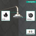 hansgrohe Croma 100 Showerhead E 3-Jet, 1.8 GPM, brushed nickel - view 3