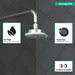 hansgrohe Croma 100 Showerhead E 3-Jet, 1.8 GPM, chrome - view 3