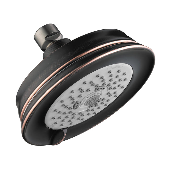 hansgrohe Croma 100 Classic Showerhead 3-Jet, 1.8 GPM, rubbed bronze