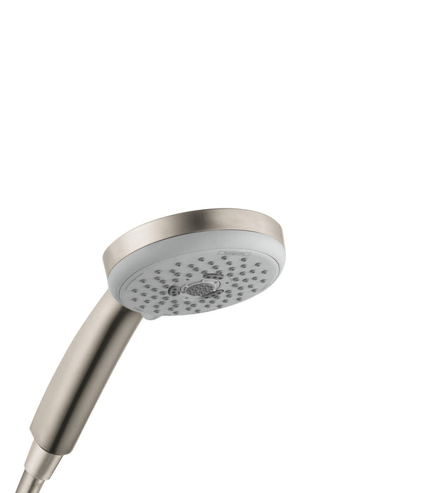 hansgrohe Croma 100 Handshower E 3-Jet, 1.8 GPM, brushed nickel