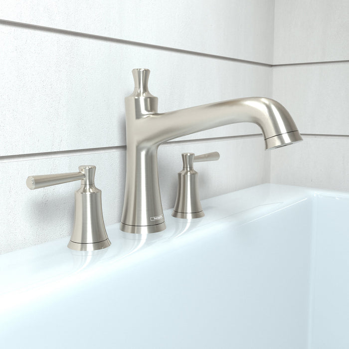 hansgrohe Joleena 3-Hole Roman Tub Set Trim, brushed nickel - view 2