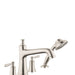 hansgrohe Joleena 4-Hole Roman Tub Set Trim with 1.75 GPM Handshower, brushed nickel