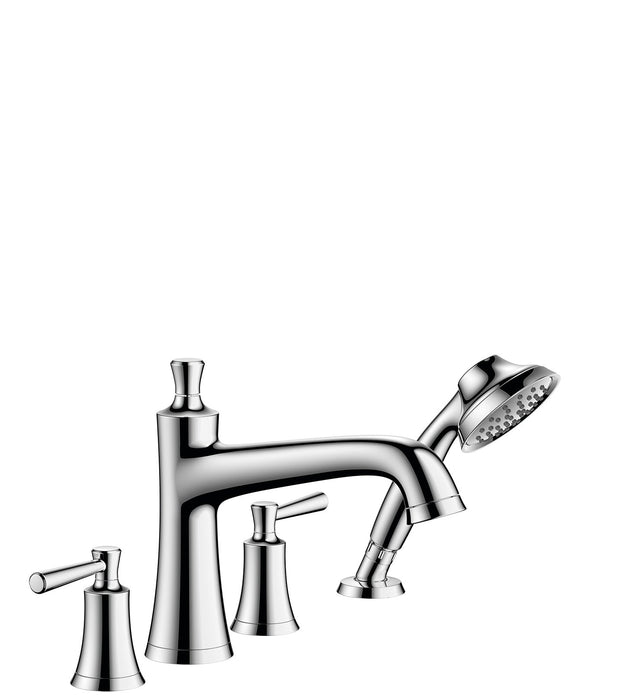 hansgrohe Joleena 4-Hole Roman Tub Set Trim with 1.75 GPM Handshower, chrome