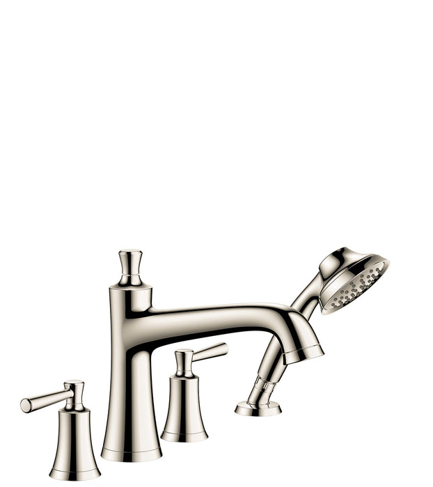 hansgrohe Joleena 4-Hole Roman Tub Set Trim with 1.75 GPM Handshower, polished nickel