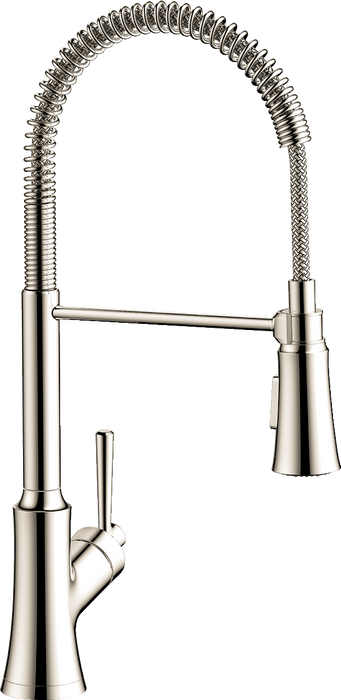 hansgrohe Joleena Semi-Pro Kitchen Faucet, 2-Spray, 1.75 GPM, polished nickel