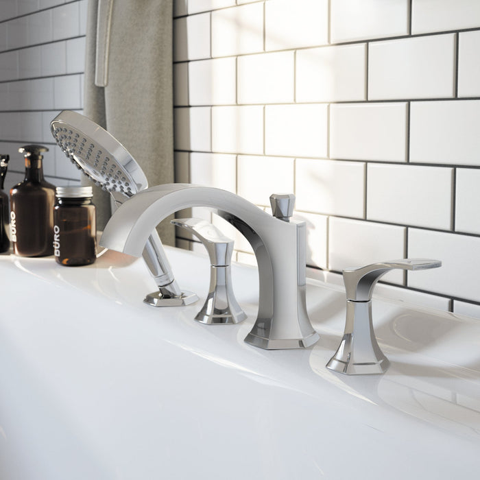 hansgrohe Locarno 4-Hole Roman Tub Set Trim with 1.75 GPM Handshower
