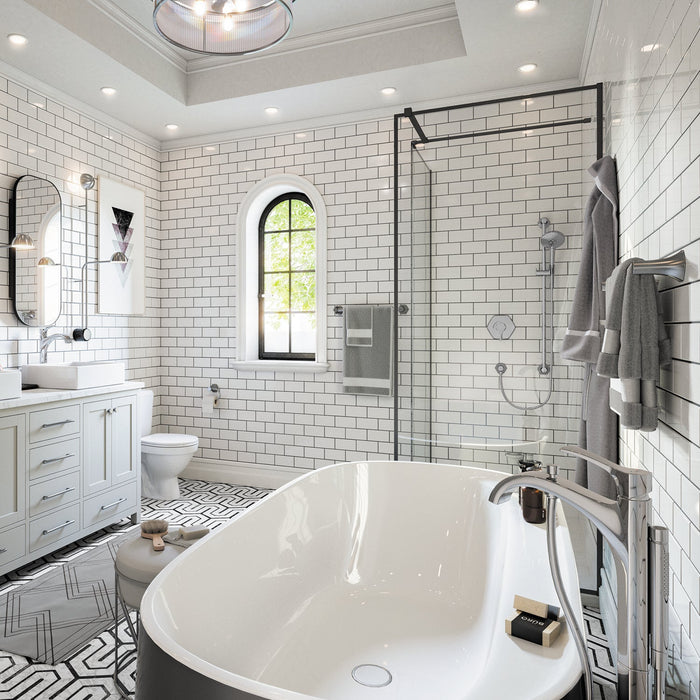 hansgrohe Locarno Freestanding Tub Filler Trim with 1.75 GPM Handshower, polished nickel - view 2