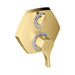 hansgrohe Locarno Thermostatic Trim with Volume Control and Diverter, brushed gold optic