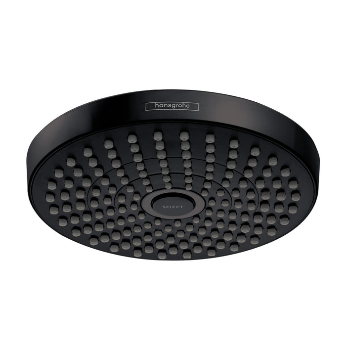 hansgrohe Croma Select S Showerhead 180 2-Jet, 2.5 GPM, matte black