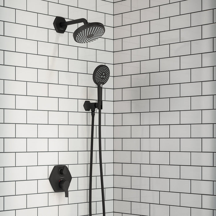 hansgrohe Locarno Showerarm 9", matte black - view 2
