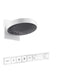 hansgrohe Rainfinity Showerhead 250 3-Jet, 1.75 GPM with RainSelect Thermostatic Trim for 4 Functions, matte white