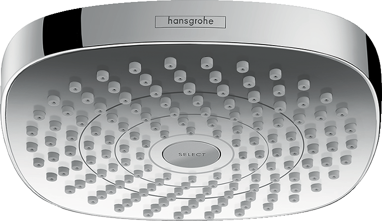 hansgrohe Croma Select E Showerhead 180 2-Jet, 2.5 GPM, chrome