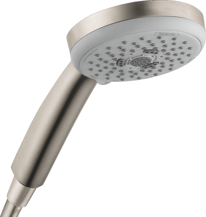 hansgrohe Croma 100 Handshower E 3-Jet, 1.5 GPM, brushed nickel