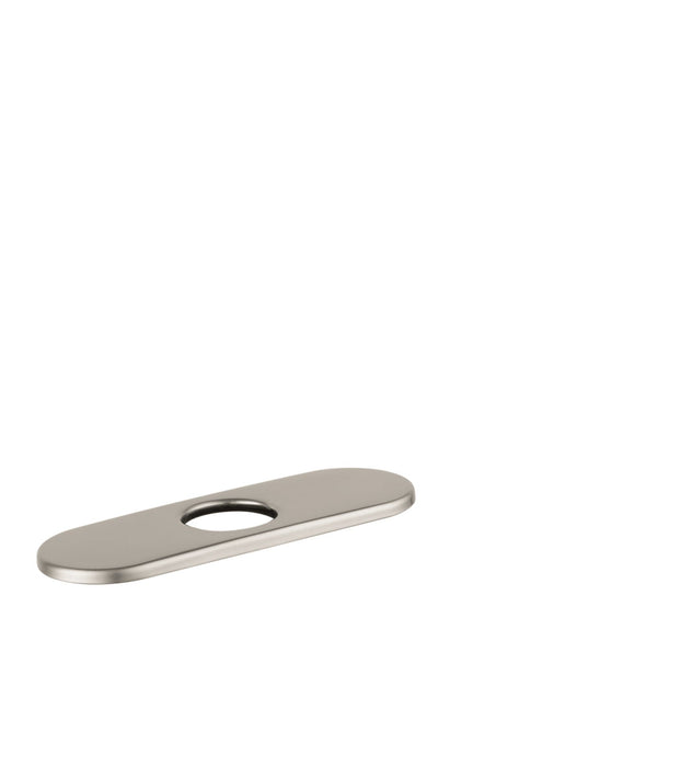hansgrohe E&S Accessories Base Plate for Contemporary Single-Hole Faucets, 6", brushed nickel