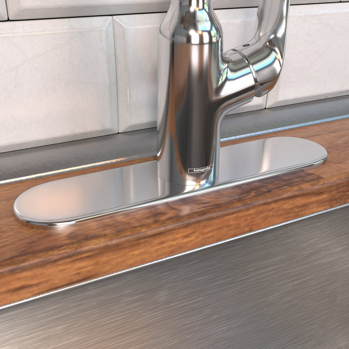 hansgrohe Base Plate for Single-Hole Kitchen Faucets, 10", chrome - view 2