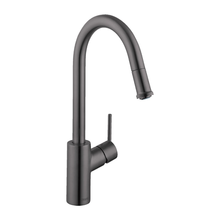 hansgrohe Talis S?? HighArc Kitchen Faucet, 1-Spray Pull-Down, 1.75 GPM, brushed black chrome