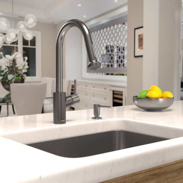 hansgrohe Talis S?? HighArc Kitchen Faucet, 2-Spray Pull-Down, 1.75 GPM, brushed black chrome - view 2