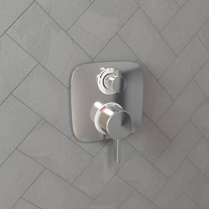 hansgrohe Ecostat E Thermostatic Trim with Volume Control and Diverter, chrome - view 2
