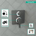 hansgrohe Ecostat Square Thermostatic Trim with Volume Control, brushed black chrome - view 3