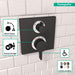 hansgrohe Ecostat Square Thermostatic Trim with Volume Control, matte black - view 3