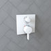 hansgrohe Ecostat Square Thermostatic Trim with Volume Control, matte white - view 2