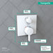 hansgrohe Ecostat Square Thermostatic Trim with Volume Control, matte white - view 4