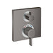 hansgrohe Ecostat Square Thermostatic Trim with Volume Control and Diverter, brushed black chrome