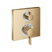 hansgrohe Ecostat Square Thermostatic Trim with Volume Control and Diverter, brushed bronze