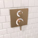 hansgrohe Ecostat Square Thermostatic Trim with Volume Control and Diverter, brushed bronze - view 2