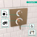 hansgrohe Ecostat Square Thermostatic Trim with Volume Control and Diverter, brushed bronze - view 3