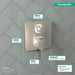 hansgrohe Ecostat Square Thermostatic Trim with Volume Control and Diverter, brushed nickel - view 4
