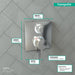 hansgrohe Ecostat Square Thermostatic Trim with Volume Control and Diverter, chrome - view 4