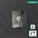 hansgrohe Ecostat Square Pressure Balance Trim, chrome - view 3