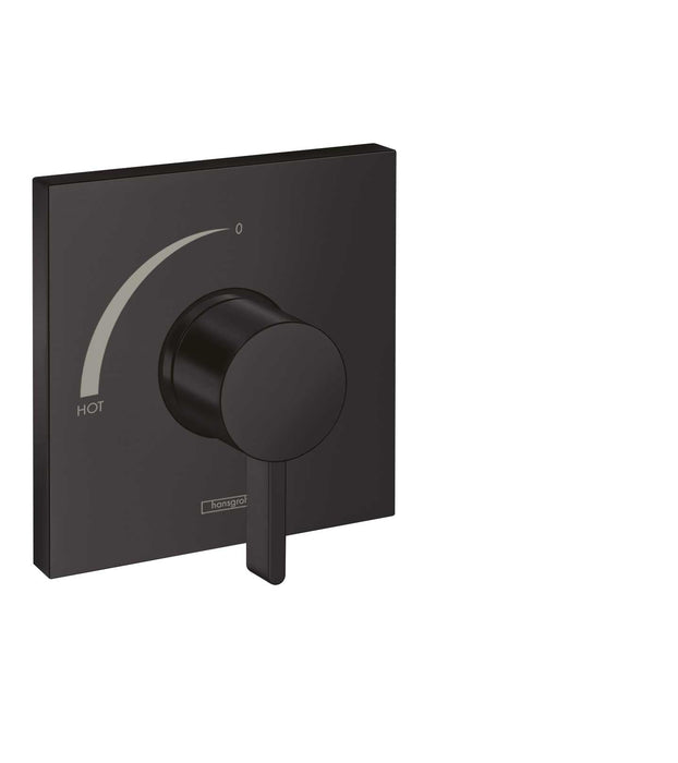 hansgrohe Ecostat Square Pressure Balance Trim, matte black