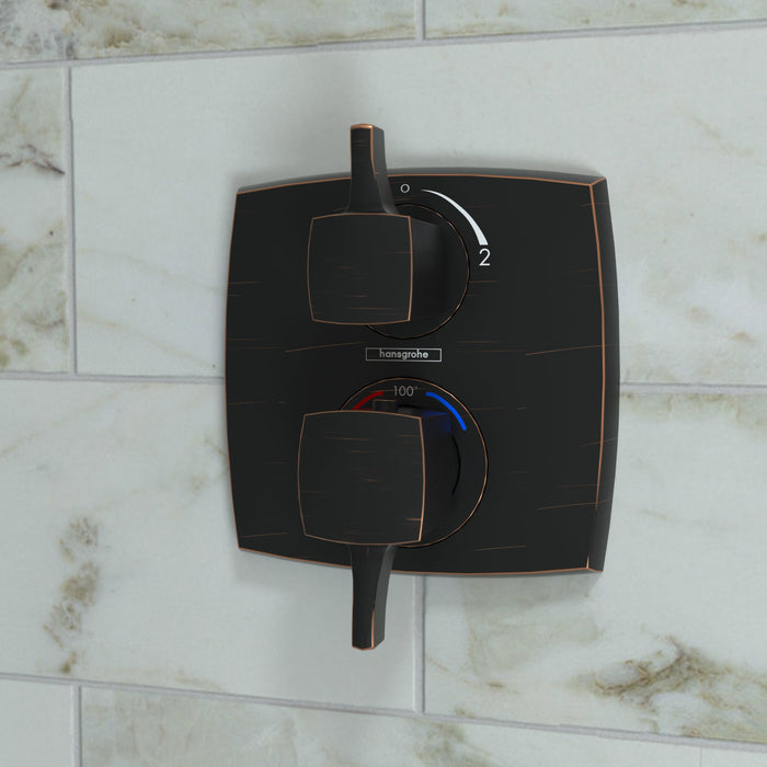 hansgrohe Ecostat Classic Thermostatic Trim with Volume Control, Square
