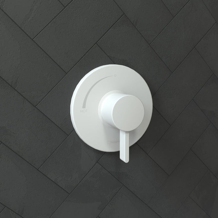 hansgrohe Ecostat S Pressure Balance Trim, matte white - view 2