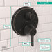 hansgrohe Ecostat Classic Thermostatic Trim with Volume Control, Round, rubbed bronze - view 4