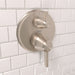 hansgrohe Ecostat Classic Thermostatic Trim with Volume Control and Diverter, Round, brushed nickel - view 2