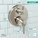 hansgrohe Ecostat Classic Thermostatic Trim with Volume Control and Diverter, Round, polished nickel - view 4