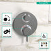 hansgrohe Ecostat S Thermostatic Trim with Volume Control and Diverter, brushed black chrome - view 3