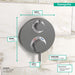 hansgrohe Ecostat S Thermostatic Trim with Volume Control and Diverter, brushed black chrome - view 4