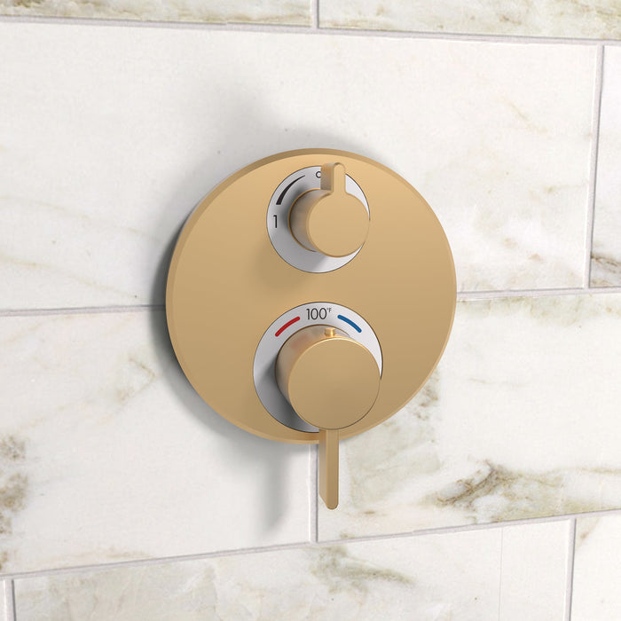 hansgrohe Ecostat S Thermostatic Trim with Volume Control and Diverter, brushed bronze - view 2